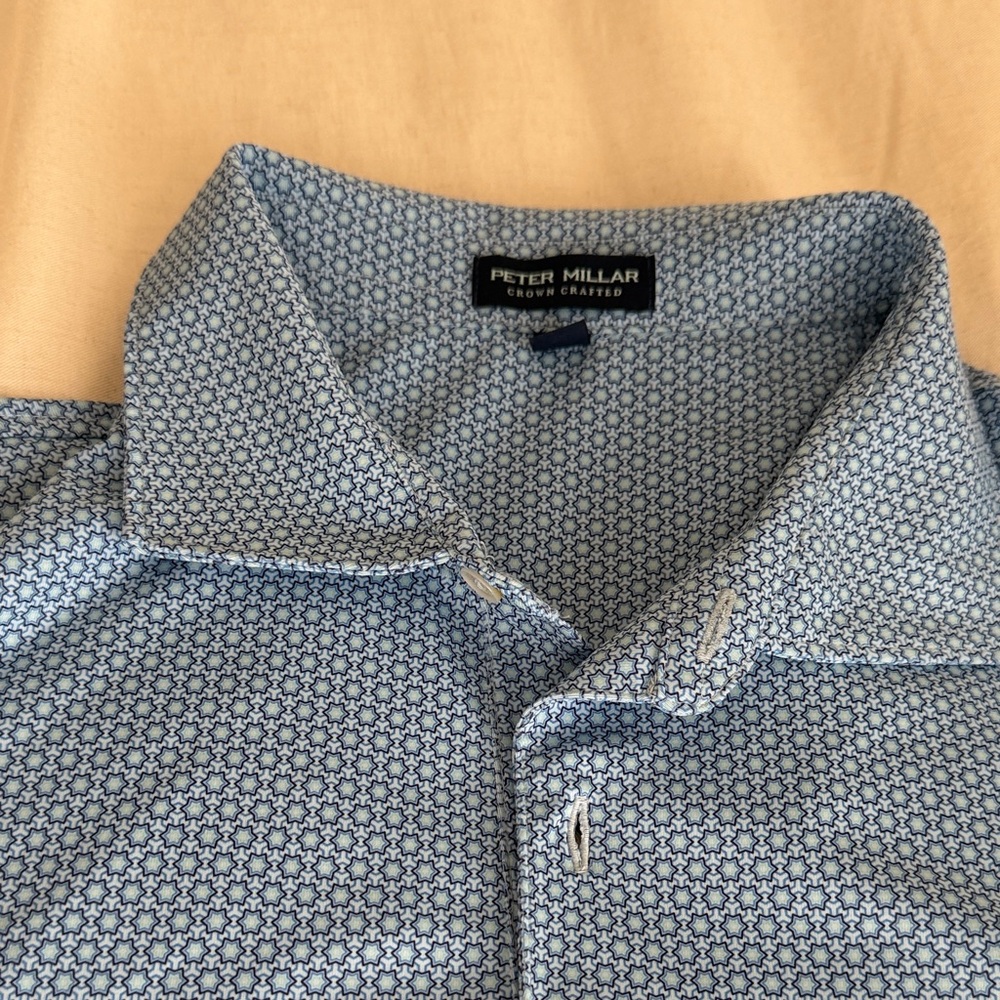 Peter Millar Geometric Blue Men's Shirt